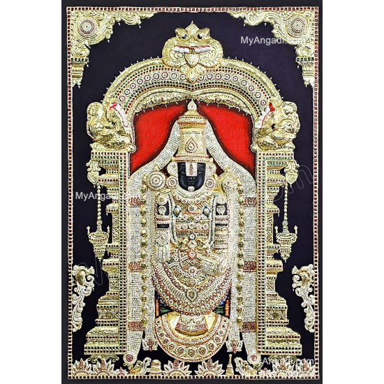 Embossed Balaji Tanjore Painting Embossed Balaji Tanjore Painting