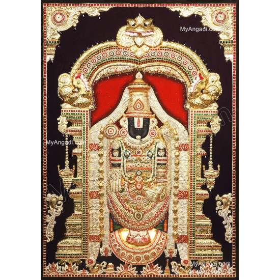 Embossed Balaji  Tanjore Painting