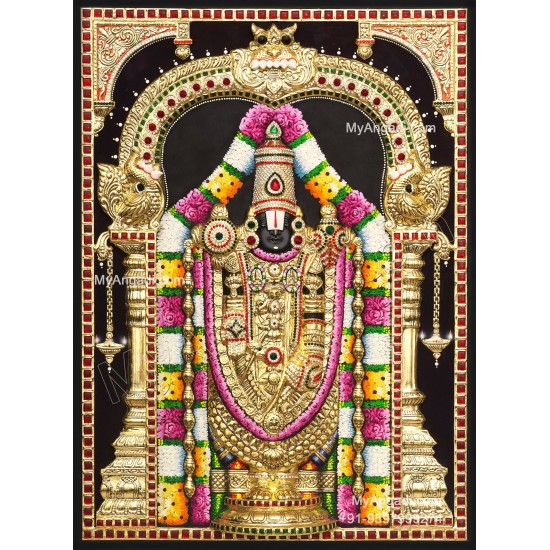 Embossed Balaji  Tanjore Painting