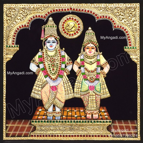 Vittal Rukmani Tanjore Painting