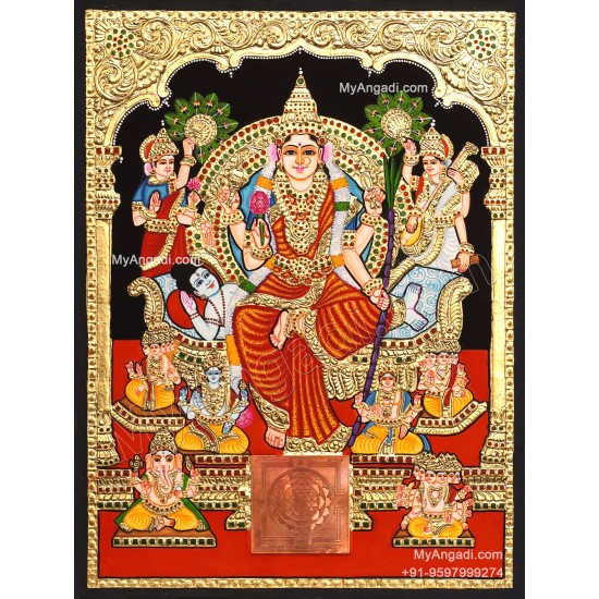 Raja Rajeshwari Tanjore Painting