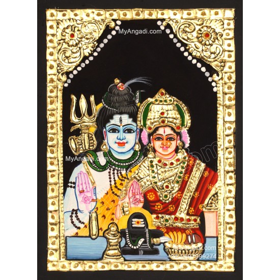 Shiva Parvathi Tanjore Painting