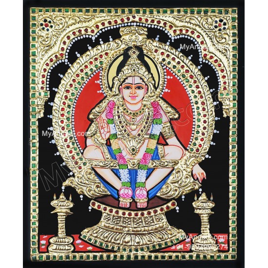 Ayyappan Tanjore Painting Ayyappan Tanjore Painting
