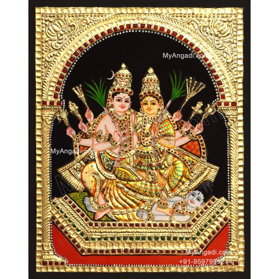 Shiva Parvathi Tanjore Painting