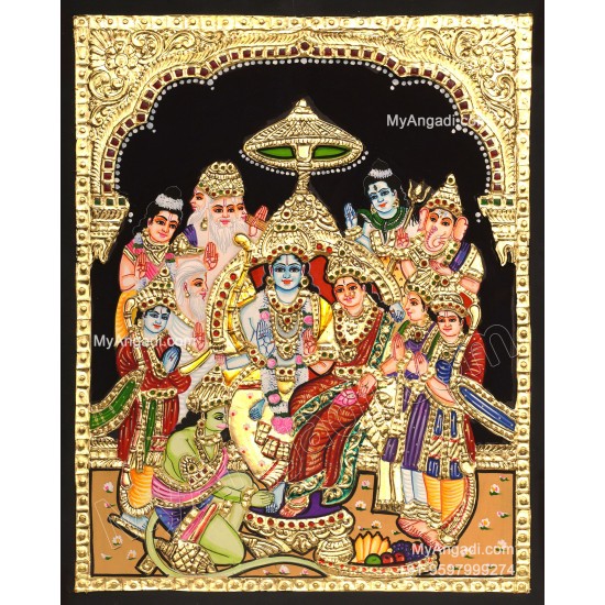 Ramar Pattabhisekam Tanjore Painting