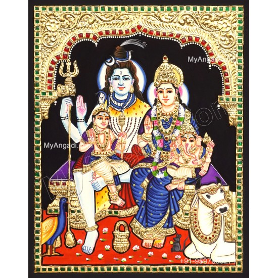Shiva Family Tanjore Paintings