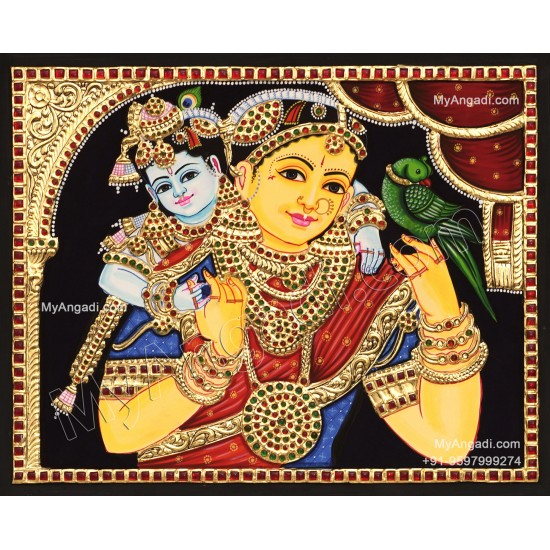 Yashoda Krishna Tanjore Painting