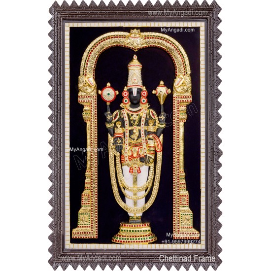 Thirupathi Balaji 3D Tanjore Painting 