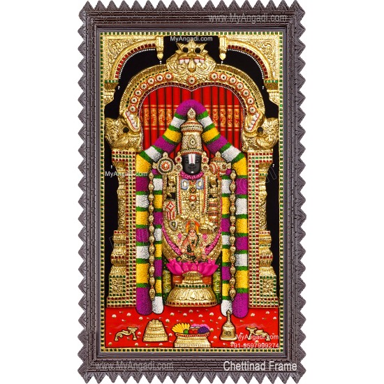 Tirupathi Balaji 3D Tanjore Painting 