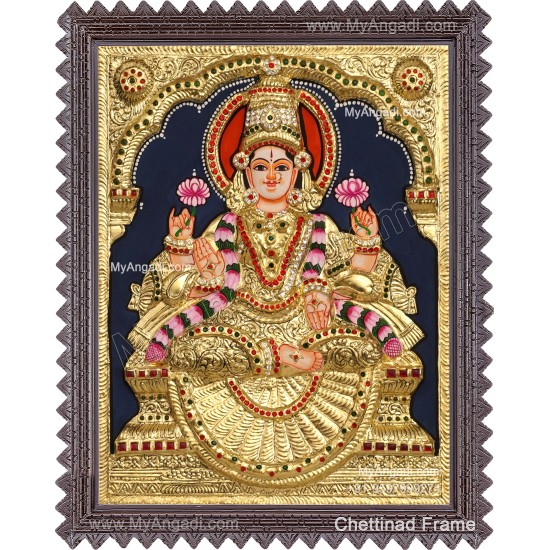 3D Gaja Lakshmi Tanjore Painting