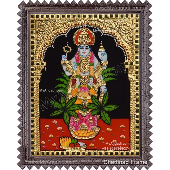 Sathyanarayana Tanjore Painting Sathyanarayana Tanjore Painting