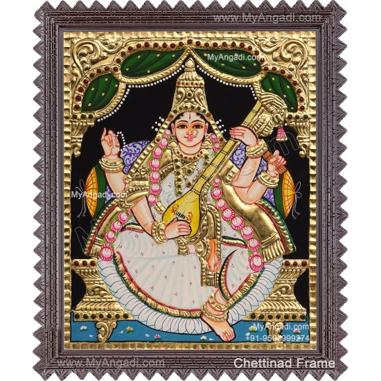 Saraswathi Tanjore Painting Saraswathi Tanjore Painting