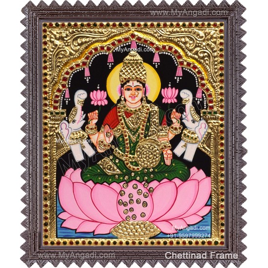 Gajalakshmi Tanjore Painting