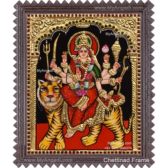 Durga Devi Tanjore Painting Durga Devi Tanjore Painting
