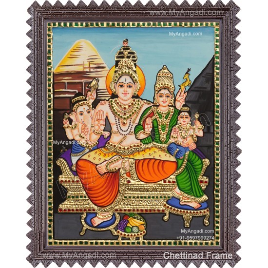 Shiva Family Tanjore Painting