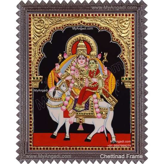 Pradhosam Sivan Parvathi Tanjore Painting