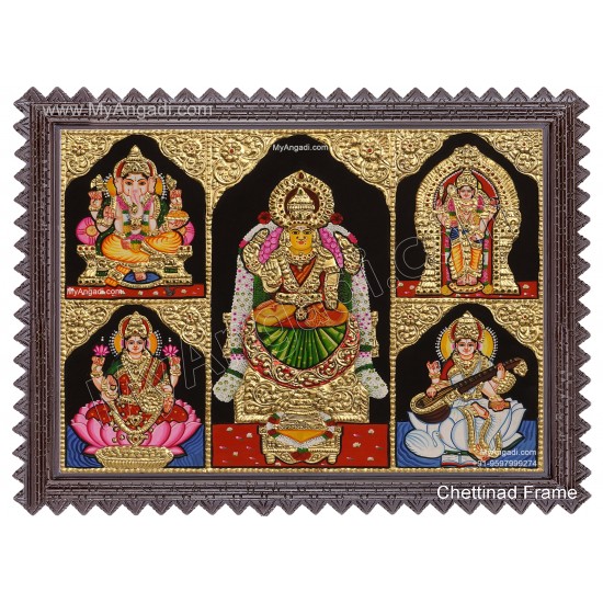 5 Panel  Tanjore Painting