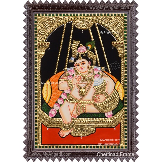 Butter Krishna Tanjore Painting Butter Krishna Tanjore Painting