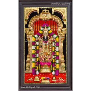 Tirupathi Balaji 3D Tanjore Painting 