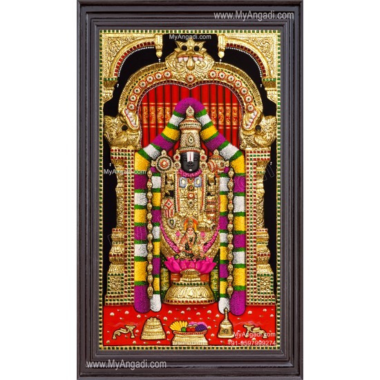 Tirupathi Balaji 3D Tanjore Painting 