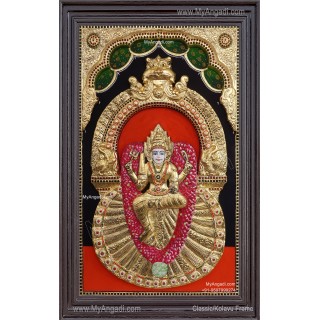 Ambigai Muthumariamman 3D Tanjore Painting