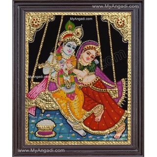 Radha Krishna Tanjore Painting