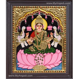 Gajalakshmi Tanjore Painting