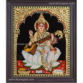 Saraswathi Tanjore Painting