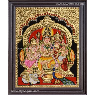 Shiva Family Tanjore Painting