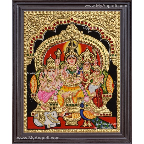 Shiva Family Tanjore Painting