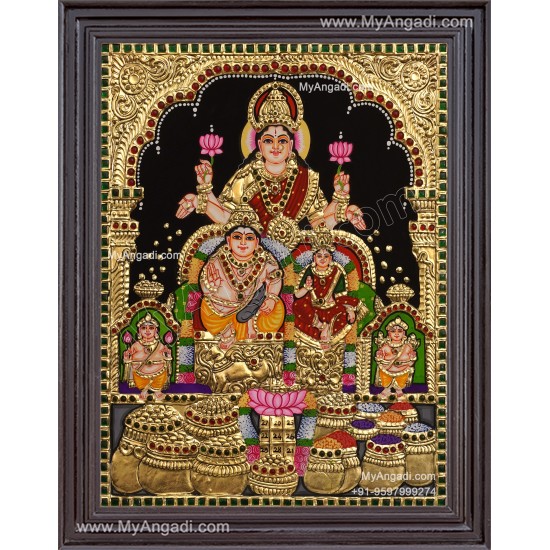 Kubera Lakshmi Tanjore Painting Kubera Lakshmi Tanjore Painting