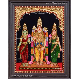 Murugar valli deivanai Tanjore Painting