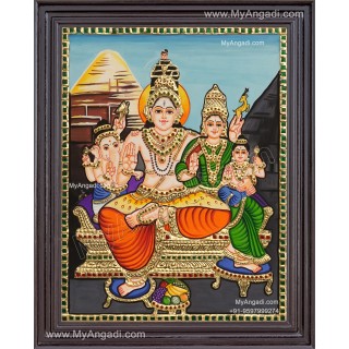 Shiva Family Tanjore Painting