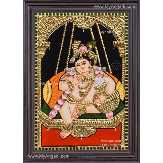 Butter Krishna Tanjore Painting Butter Krishna Tanjore Painting