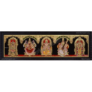 5 Panel Tanjore Painting
