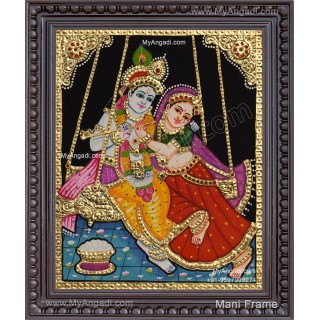 Radha Krishna Tanjore Painting