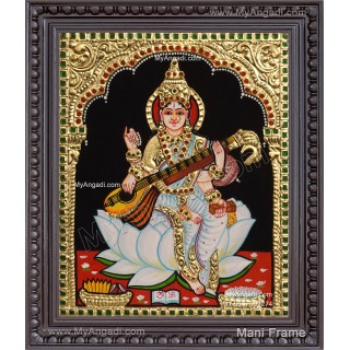 Saraswathi Tanjore Painting