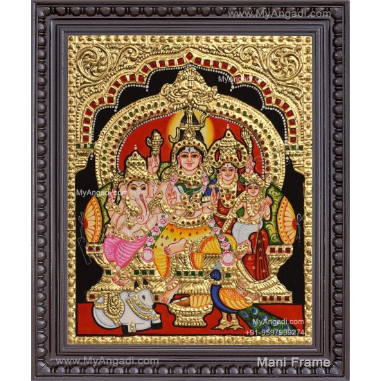 Shiva Family Tanjore Painting