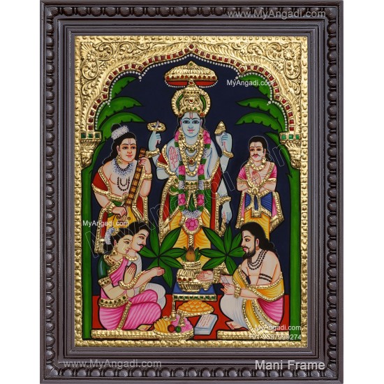 Sathya Narayana Tanjore Painting Sathya Narayana Tanjore Painting