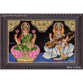 Lakshmi Saraswathi Tanjore Painting