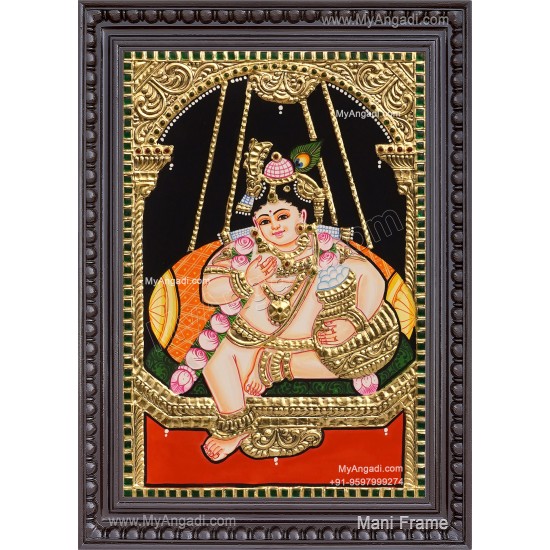 Butter Krishna Tanjore Painting Butter Krishna Tanjore Painting