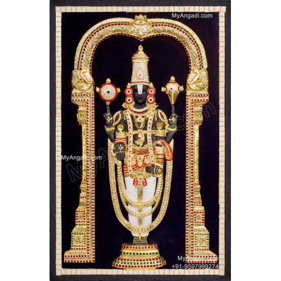 Thirupathi Balaji 3D Tanjore Painting 