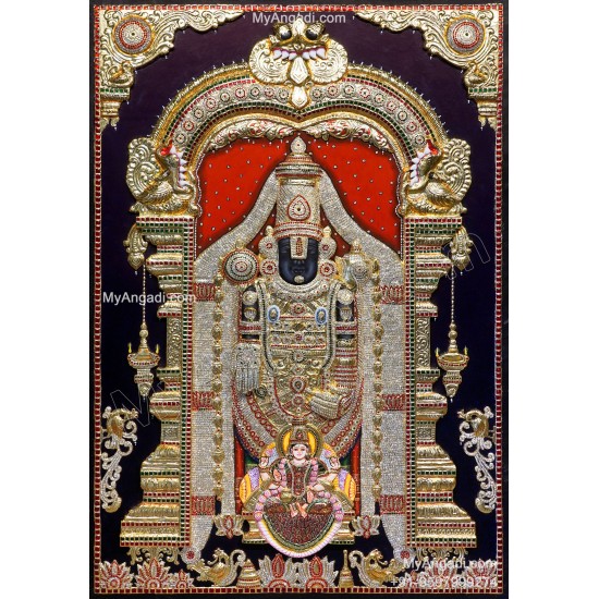 Tirupathi Balaji 3D Tanjore Painting 