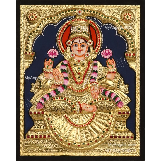 3D Gaja Lakshmi Tanjore Painting