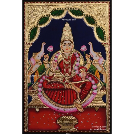 Gajalakshmi Tanjore Painting Gajalakshmi Tanjore Painting