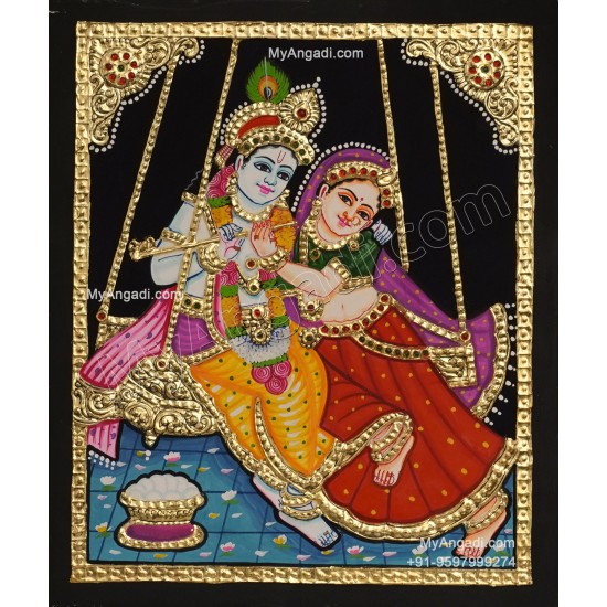 Radha Krishna Tanjore Painting