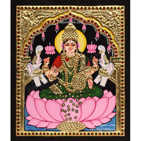 Gajalakshmi Tanjore Painting