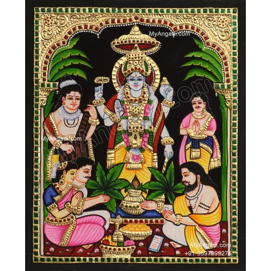 Sathya Narayana Tanjore Painting Sathya Narayana Tanjore Painting