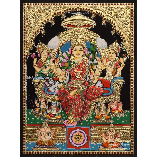 Raja Rajeshwari Tanjore Painting