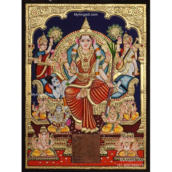 Raja Rajeshwari Tanjore Painting